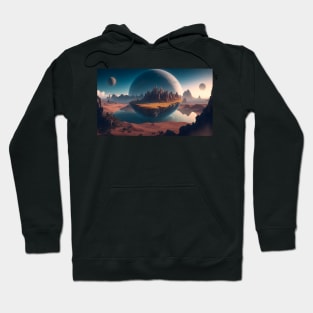 Beautiful scenery on another planet Hoodie